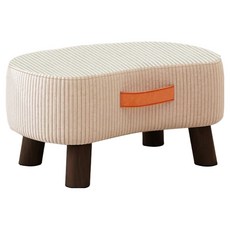 순잠 거실 미니 스툴 소프트 쿠션 발받침 의자, 아이보리, 1개