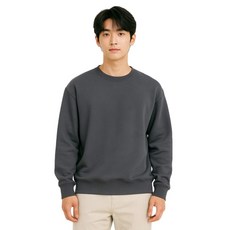 daysoy 男士聚酯纖維微寬鬆基本款刷毛大學T