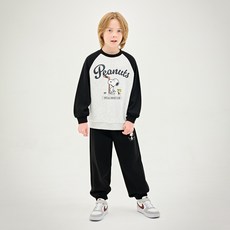 JELISPOON Peanuts 史努比 曲棍球俱樂部 特厚刷毛上下衣套裝