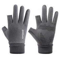 리버폭스 오토바이 라이더 겨울용 방한 터치 컷 장갑 양손착용 세트, 그레이