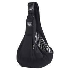 YUNMI 寵物貓狗外出摺疊透氣單肩斜背包, 黑色, 1個