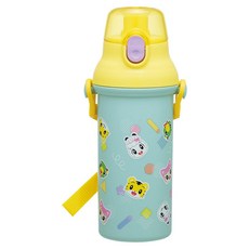 Skater 彈蓋直飲水壺 巧虎 POP, 1個, 黃色 + 綠色, 480ml
