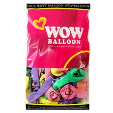 WOW PARTY KOREA 萬聖節馬卡龍氣球 50cm 50入, 混合顏色, 1個