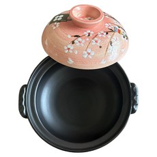 SAJI 佐治陶器 9號深型砂鍋 櫻日和, 1個, 28.5cm