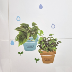 Graphic Art S 花盆貼紙, 多色
