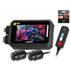 Polaroid 寶麗萊 新小蜂鷹 機車行車記錄器 升級款 附32G記憶卡, 黑色, MS283WGS