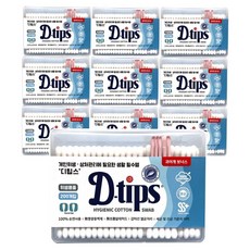 D-tips 純棉方形棉花棒 200p + 掏耳棒 5p 組, 10套