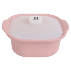 MODU'I Bluemama 矽膠蒸籠 小型 600ml, 1個, 粉紅色