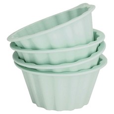 SiliPot 矽膠馬芬麵包烤模 深薄荷綠, 4個