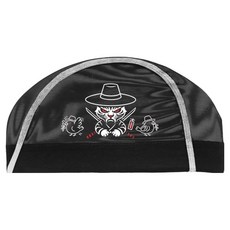 AQUS 網眼泳帽 虎鵲圖 ACM5348, 黑色, 1個