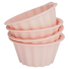 SiliPot 矽膠馬芬模具 蜜桃粉, 4個