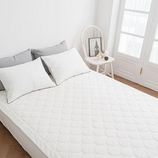 리눔아티카 부드러운 누빔 프리미엄 침대 양모 패드, 베이지