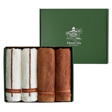 Hotel Islah 頂級棉質高磅數飯店毛巾 210g 40支棉紗 條紋 2入 素色 2入, 磚紅色, 1個