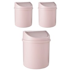 굿썸 실용적인 데스크 미니 휴지통 150g 3p, 분홍색