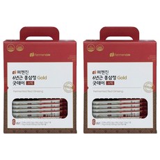 FermenGIN 6年根紅蔘精黃金Good Days條裝 100條+購物袋, 1kg, 2個