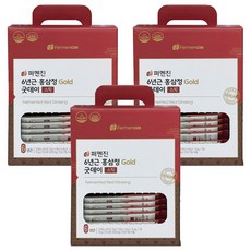 FermenGIN 6年根紅蔘精黃金Good Days條裝 100條+購物袋, 1kg, 3個