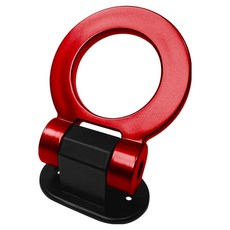 월드크린 차량용 장식 견인고리 원형, 레드, 1개