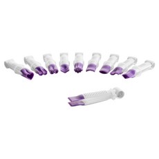 ibili Sweet翻糖花夾10件組 針型, 1套, 白色 + 紫色