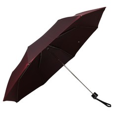 PASOTTI 女款折疊黑色皮革3段手動雨傘 WG7S7P