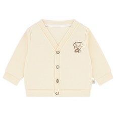 JOYMULTI MK 小熊環刺繡長袖針織開襟衫