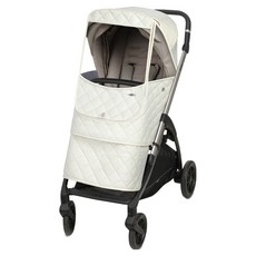 마니또 멜란지 패딩 범용 유모차 방한커버, 다이아크림, 1개