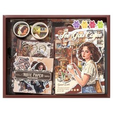 하영이네 클래식 빈티지 다이어리 꾸미기 세트, 카페 세트, 1세트