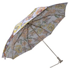 PASOTTI 女款法式印花花卉白色珠寶三折手動傘 WG196S15