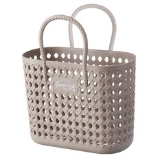 THE ZAKKA 自然風鏤空手提沐浴籃, 棕色