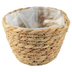 리즈라이프 등나무 스타일 꽃바구니 화분 13 x 9 cm, 우든, 1개