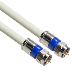 마하링크 국내산 고급형 RF 안테나 커넥터 5C 동축 케이블 실버 + 화이트 1m, 1개, MLZ-WRR010