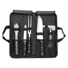 韓國 Wonder Mama 攜帶式多功能露營刀具 7件組, 1套, 日式三德刀 + 多功能刀 + 廚叉 + 剪刀 + 防燙夾 + 砧板 + 提袋