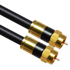韓國製 高級型 RF 天線連接器 5C 同軸電纜 金色 + 黑色 1m, 1個, MLZ-GRR010