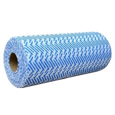 可重複使用捲筒式抹布 廚房紙巾 藍色 21 x 30 cm 50入, 1個, 1捲