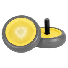 ZOKO 摺疊迷你三輪車專用LED後輪, 2個, 灰色, 黃色