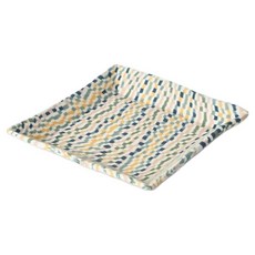 工藝圖案方形醬料碟, 馬賽克圖案, 1個