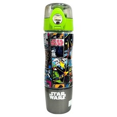 STAR WARS 星際大戰 直飲式便攜兒童運動水壺, 570ml, 1個, 星戰綠