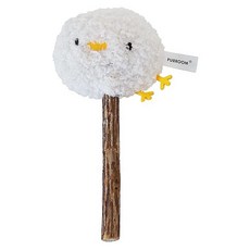 PURROOM 貓薄荷毛絨玩具 木天蓼棒, 1個, 白色