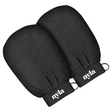 NYLA 電視購物 名牌 搓澡手套, 1個, 黑色, 2入