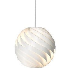gooby Turbo 吊燈 36公分, Alabaster White Glossy