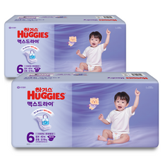 하기스 맥스드라이 밴드형 기저귀 점보 남여공용, 6단계, 80매