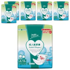 康乃馨 成人黏貼型紙尿褲 一般型 臀圍101~152cm, L~XL, 13片, 6包
