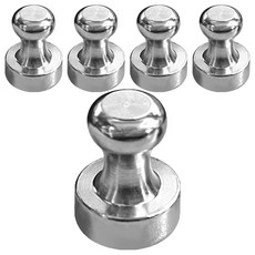 월드크린 네오디뮴 자석 걸이 도장형 12mm, 실버, 5개