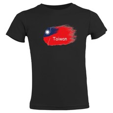 MI MI LEO 台灣製國旗印花吸排T恤2件組 T19, 黑色