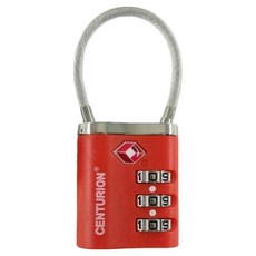 CENTURION 百夫長 TSA海關鋼絲鎖 紅色, 1個