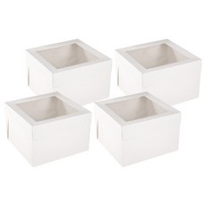 Inp 派對開窗蛋糕盒 10號 25.4cm, 白色, 4個