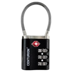 CENTURION 百夫長 TSA海關鋼絲鎖 黑色, 1個