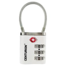 CENTURION 百夫長 TSA海關鋼絲鎖 白色, 1個