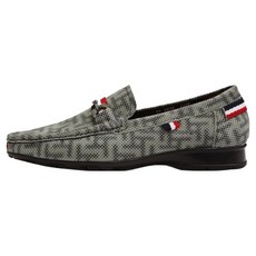 VONIN 男士羊皮麂皮希臘鑰匙圖案三色織帶裝飾點綴樂福鞋 RO058MI