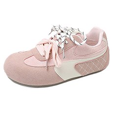 女款絎縫設計麂皮緩震日常運動鞋 HLBN25S01