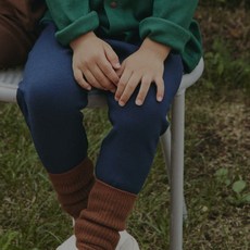 Cordy Eye基本炭灰色羅紋緊身褲